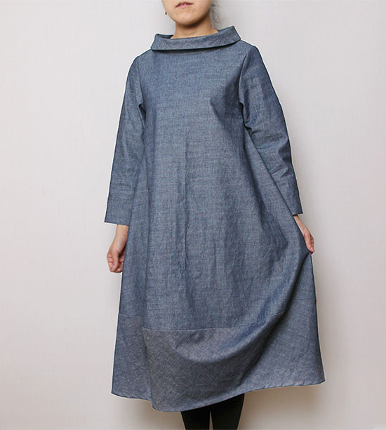 実物大型紙 No 33 ロールカラーのバルーンワンピース S M L 2l M便 1 2 の通販 Swany Online Shop リネンや生地の通販 鎌倉スワニー