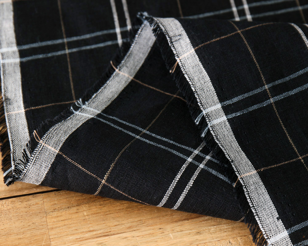 ピュアリネンの先染めチェック Mireille [M便 1/3]の通販 | SWANY