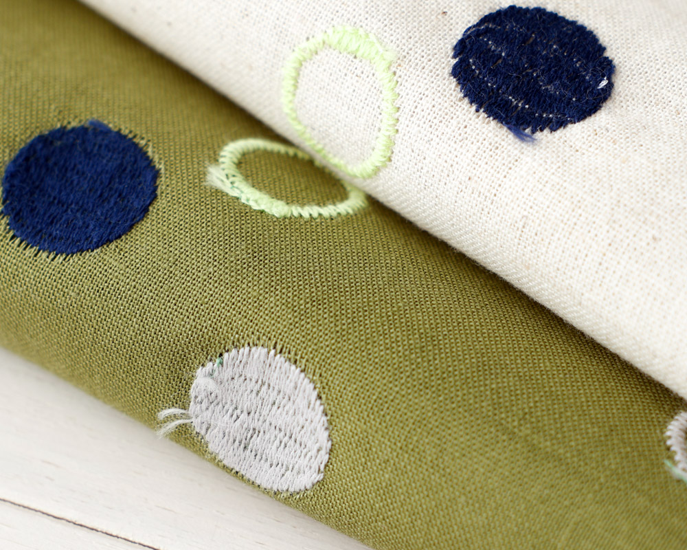 【リネン刺繍　あん様オーダー専用ページ】マルチクロス カットクロス】マルチドットの刺繍ファブリック Orianne [M便 1/12]の