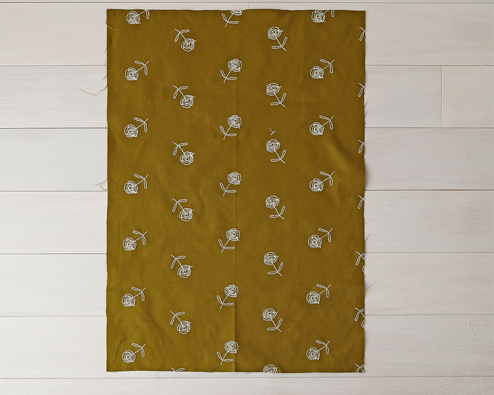 カットクロス】コットンオックスの刺繍ファブリック Colombe [M便 1/10