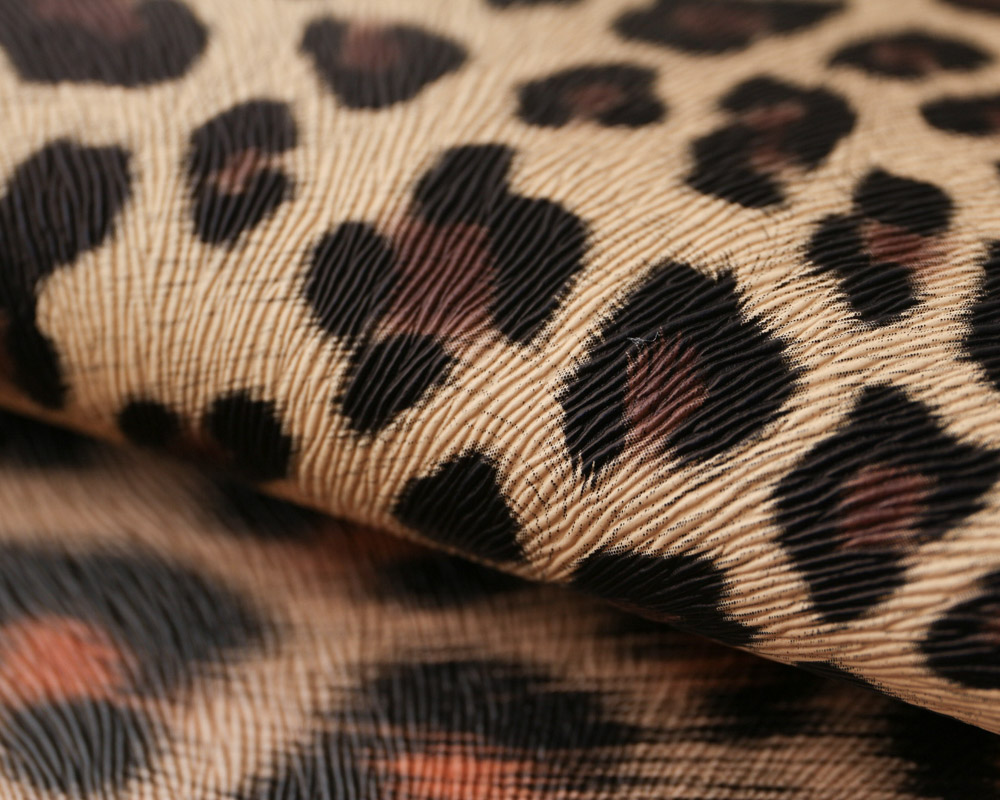 カットクロス】レオパード柄レザー風・バッグ用クロス Leopard [M便 NG