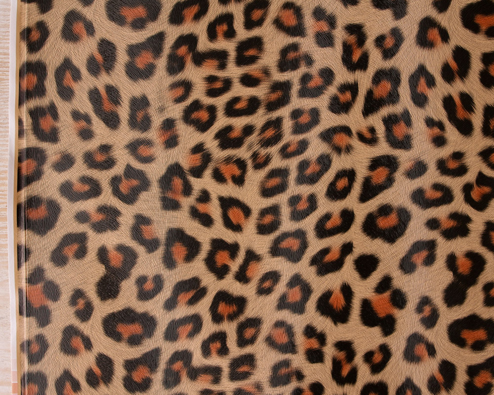カットクロス】レオパード柄レザー風・バッグ用クロス Leopard [M便 NG