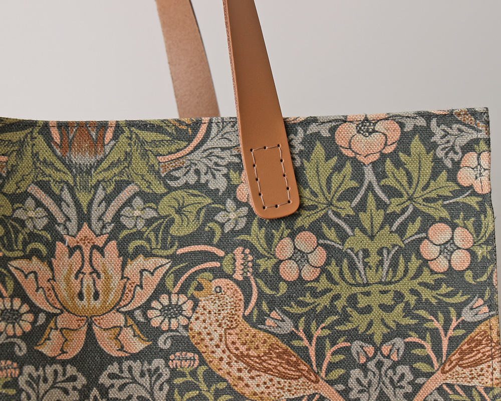 ☆【William Morris】STRAWBERRY THIEF /Grey Multi 幅広マチの