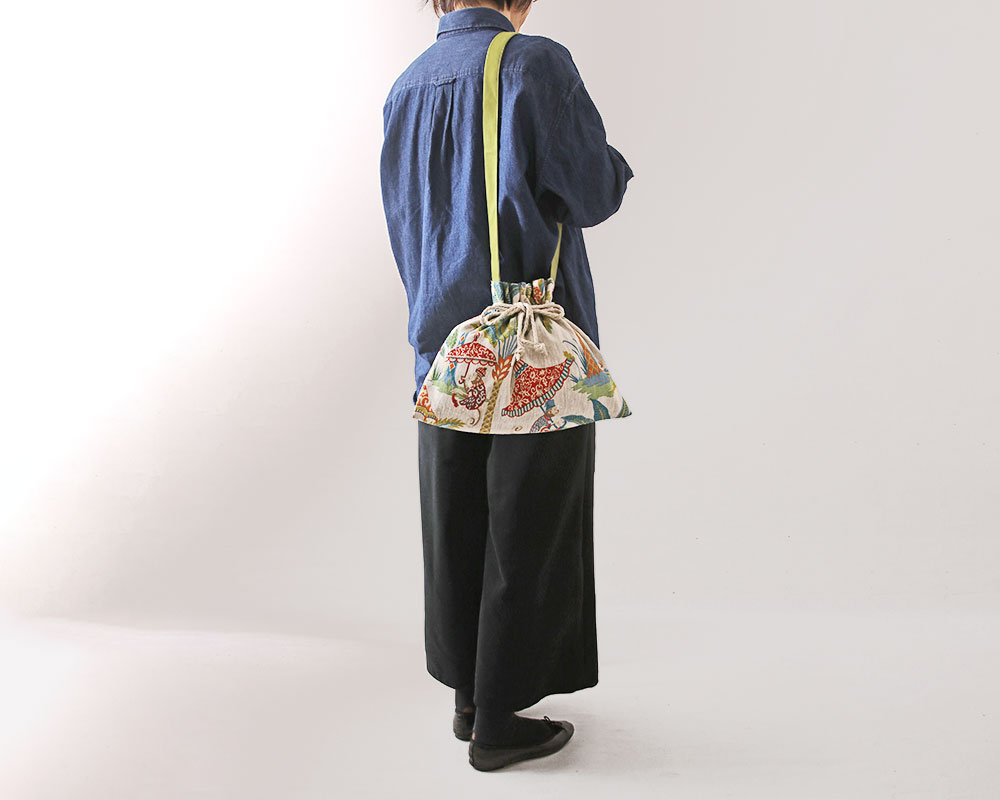 ☆EXOTIC MONKEY Lin/Vert 巾着型ショルダーバッグキット [M便 1/2]の