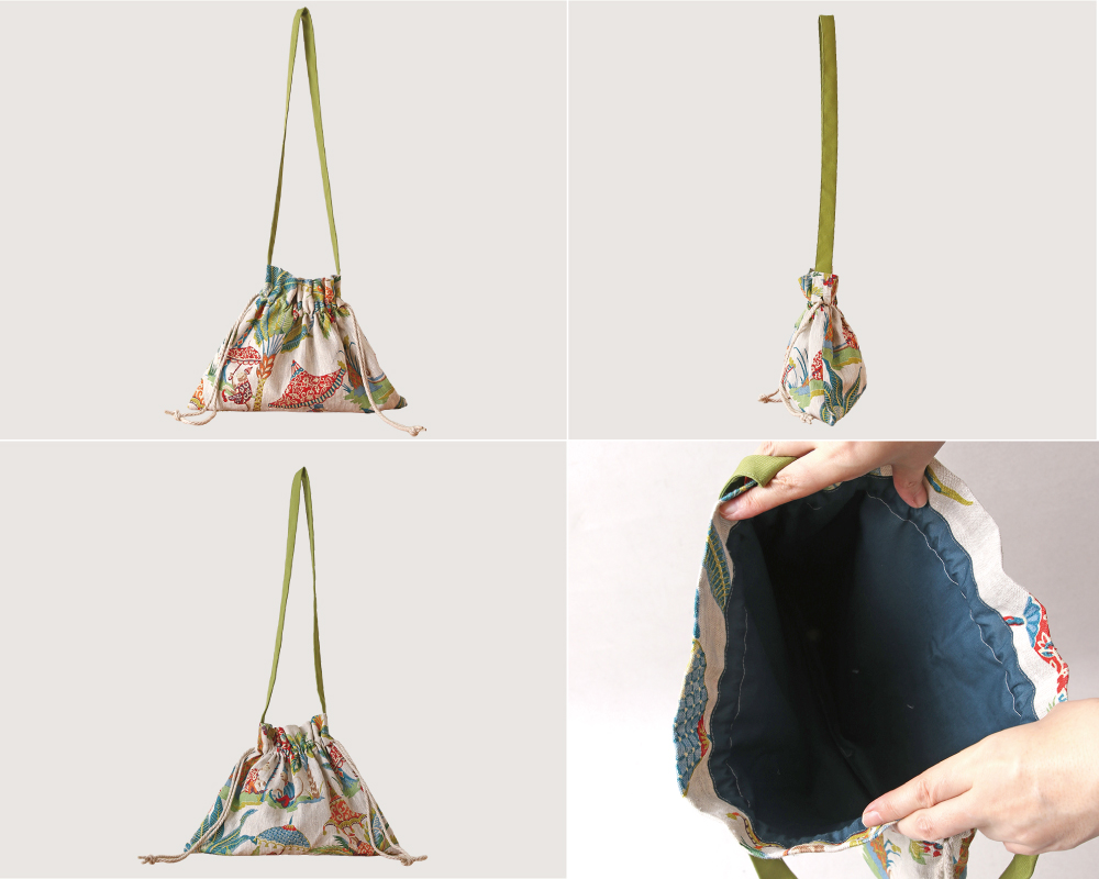 ☆EXOTIC MONKEY Lin/Vert 巾着型ショルダーバッグキット [M便 1/2]の