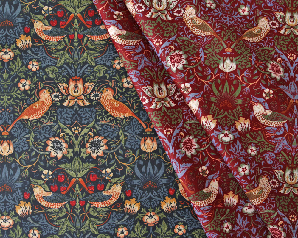 カットクロス】＜ラミネート加工＞moda BEST OF MORRIS Strawberry