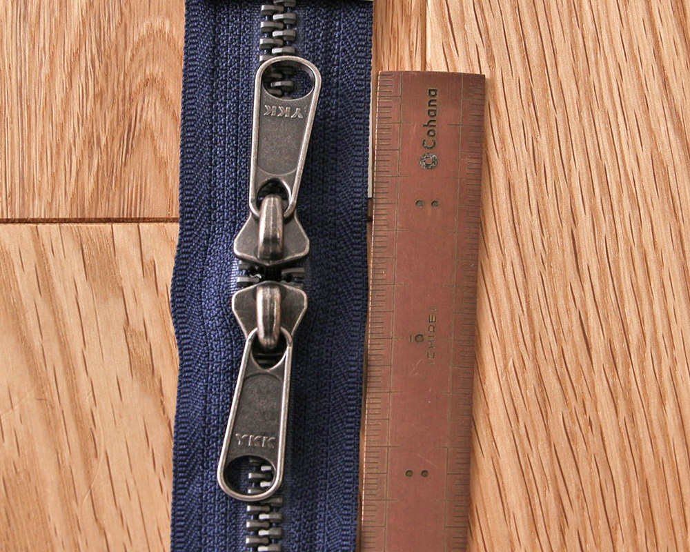 5ビスロンファスナー両開き 60cm アンティークシルバー [M便 0/1] [K