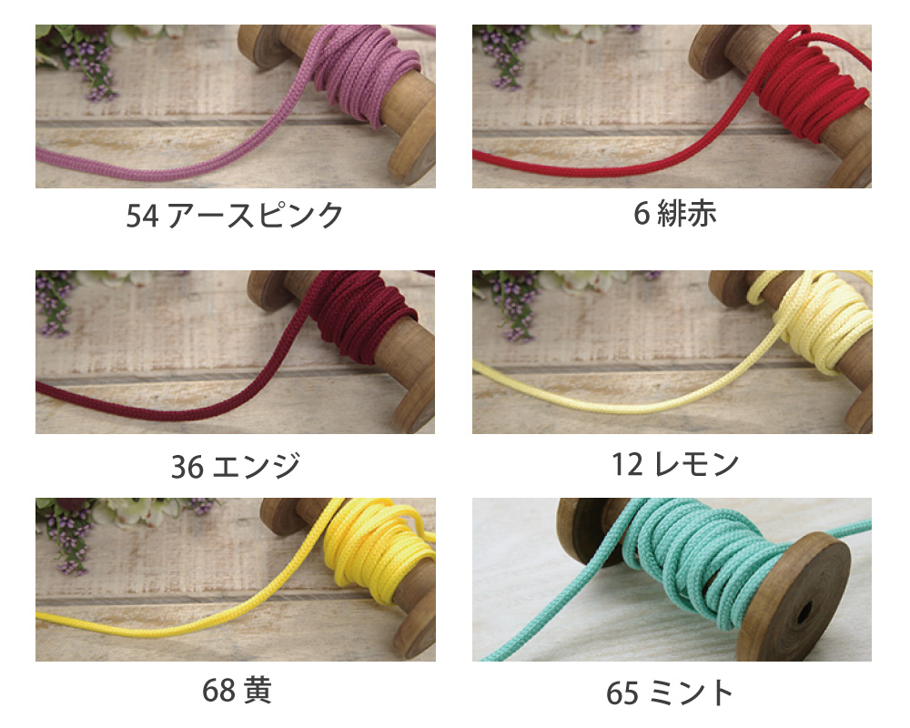 カラーひも【中】 5mm [M便 1/70] [41-MDSP-25M]の通販 | SWANY Online