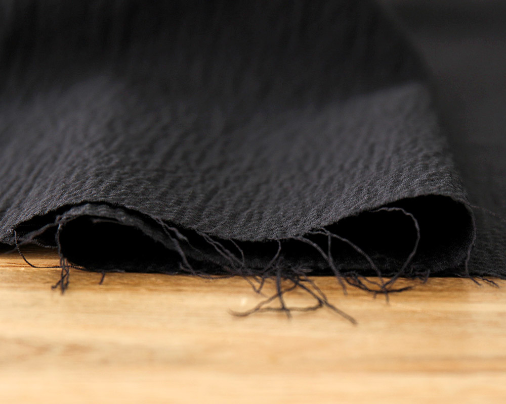 5mカット】マイクロウェーブ加工の撥水ナイロンストレッチ（ブラック