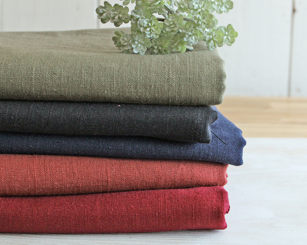 5mカット】＜ナチュラルソフト加工＞色の変化を楽しむスラブ織ピュア