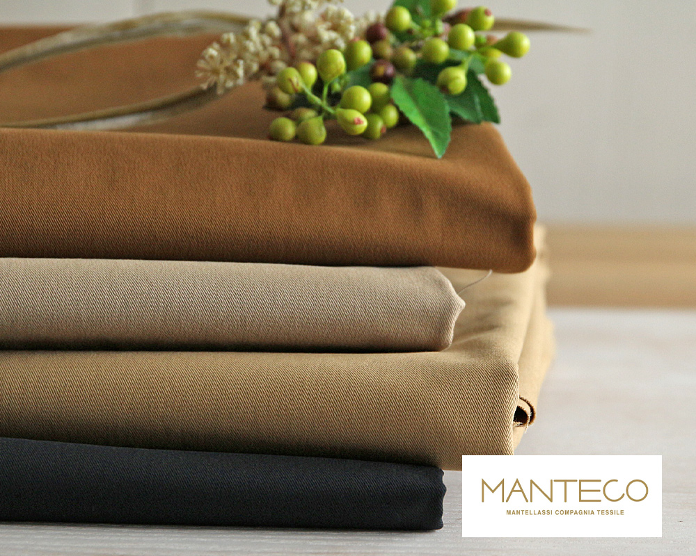 イタリー製＞＜撥水加工＞プレミアムコットンのストレッチクロス Lina