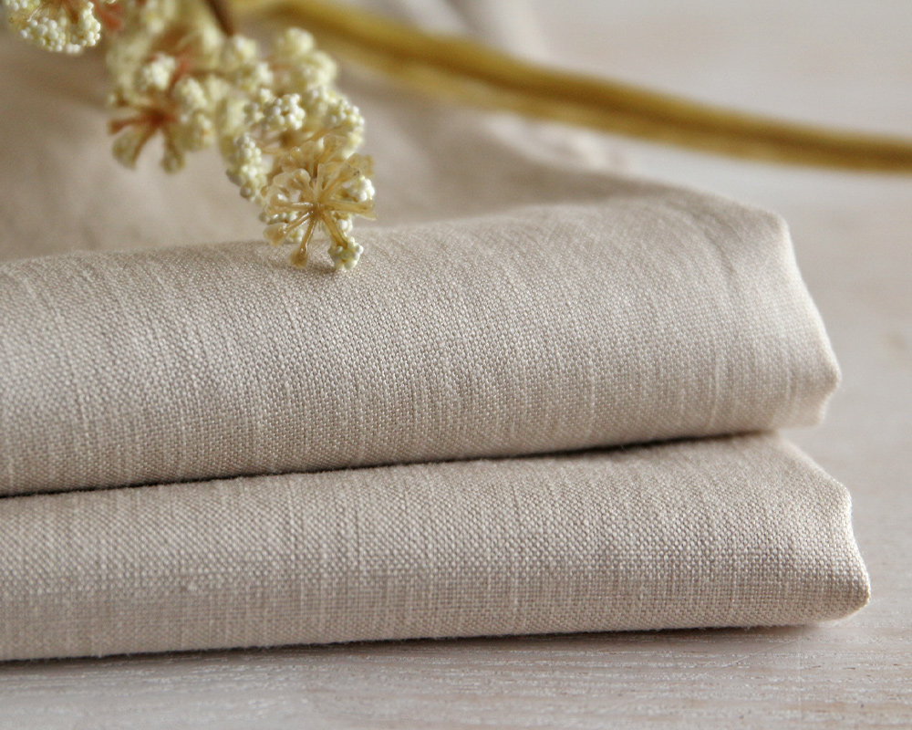 ソフト加工＞リネンandレーヨンの柔らかナチュラルファブリック