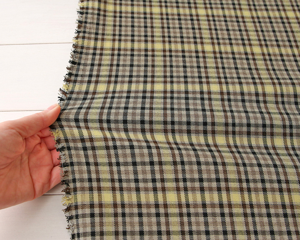 PD]＜made in 尾州＞クラシックチェックのデザインストレッチクロス