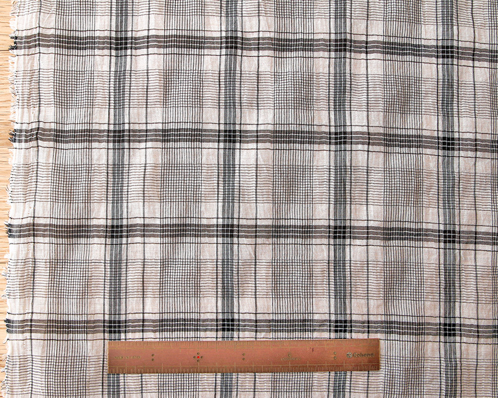 made in 新潟＞100%シルクのボイルチェック Edith [M便 1/4]の通販