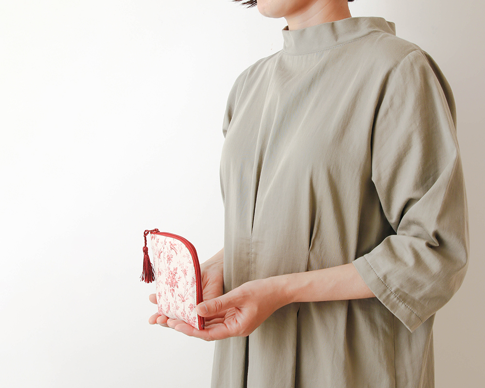 ☆moda フレンチジェネラルで作る「フラットカーブポーチ(A)」キット
