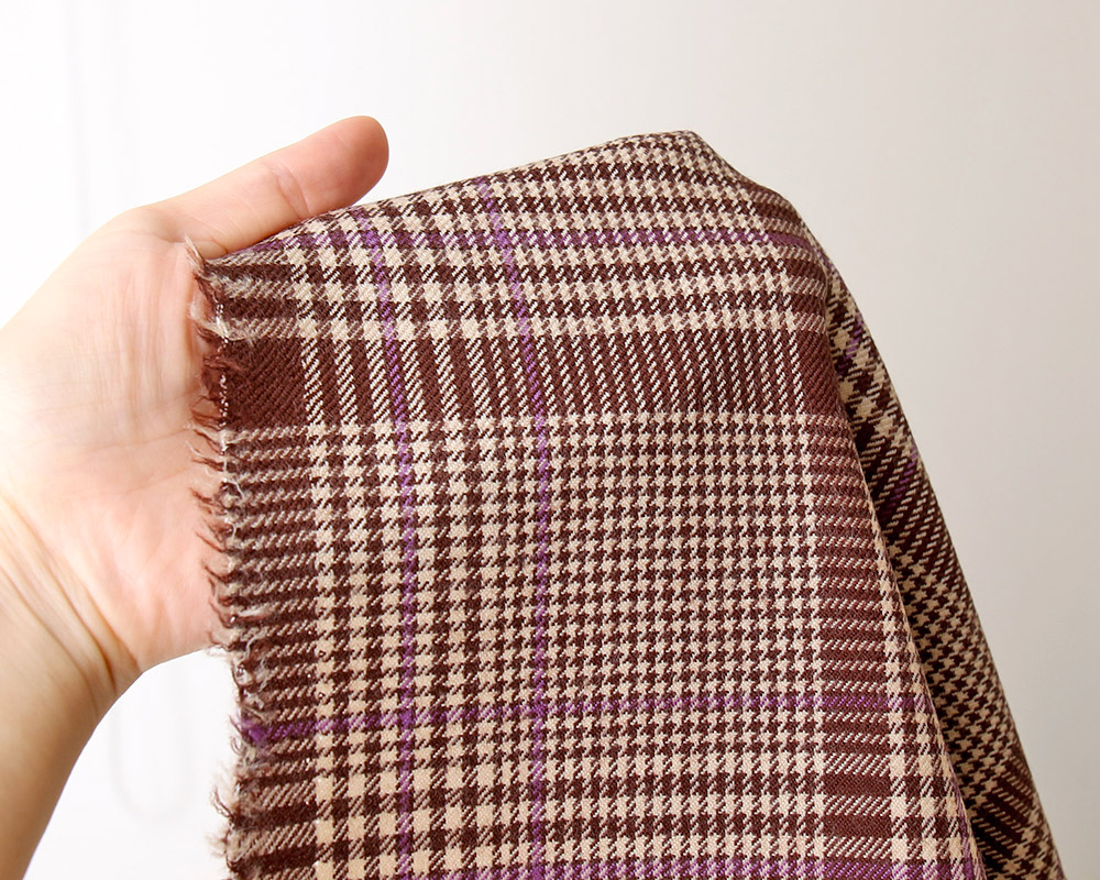5mカット】＜made in 尾州＞タータンチェックのプレミアムサキソニー