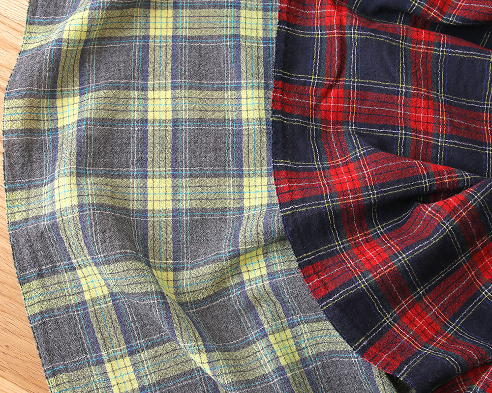 PD]＜尾州＞ウールガーゼのタータンチェック Greta [M便 1/2]の通販