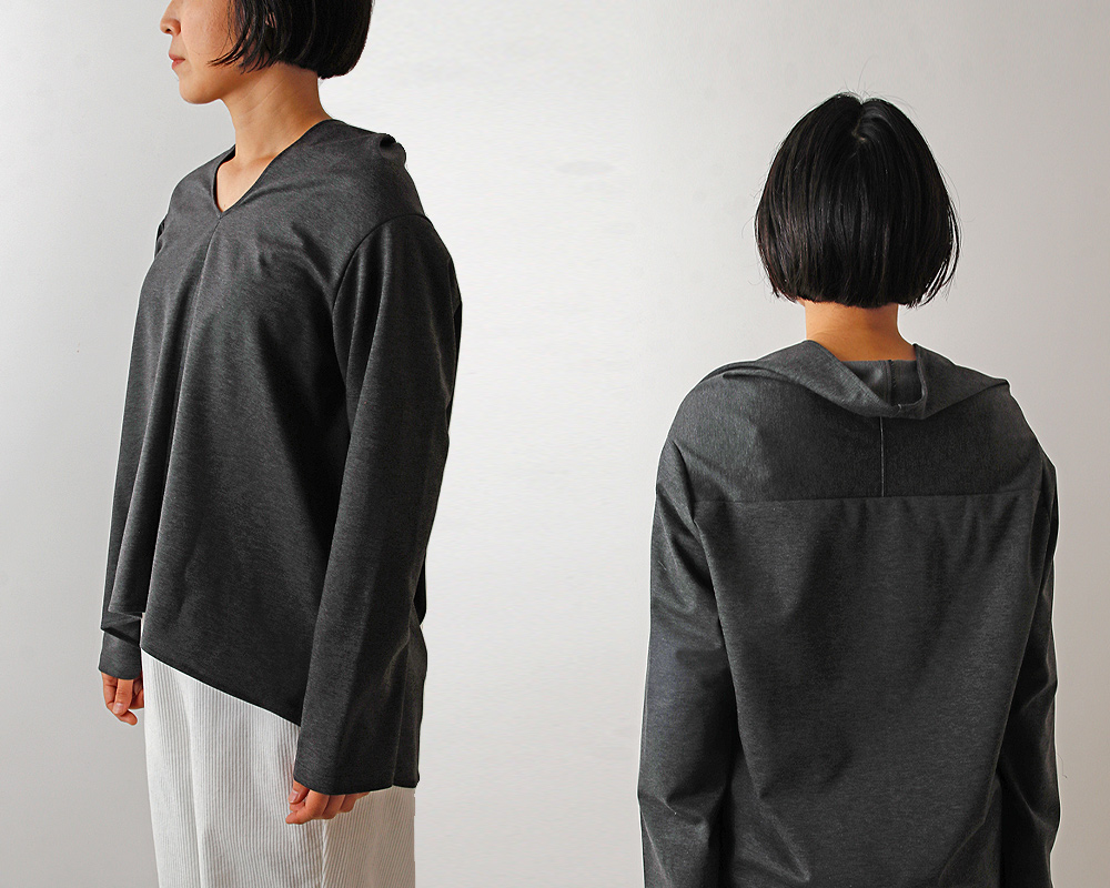 PD]＜シルケット加工＞スタイリッシュコットンのポンチニット Jitka [M