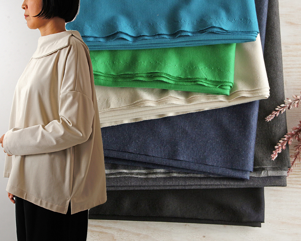 シルケット加工＞スタイリッシュコットンのポンチニット Jitka [M便 1