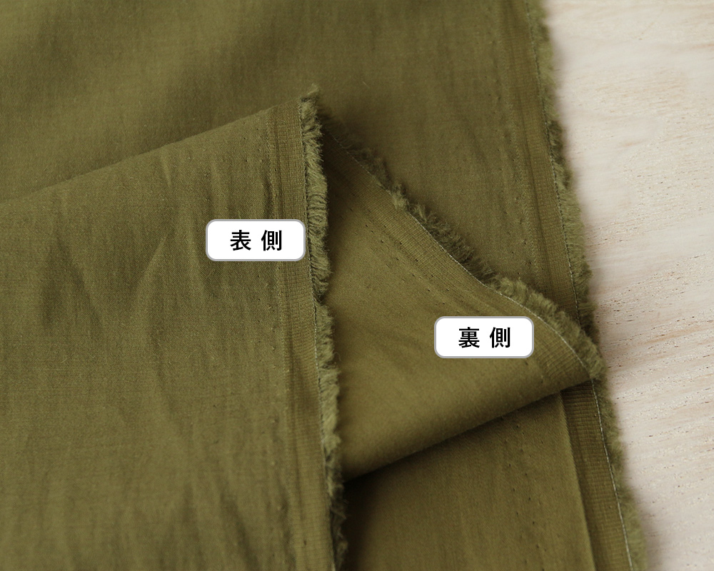 ヴィンテージソフト加工＞コットンandラミーのバックサテンクロス