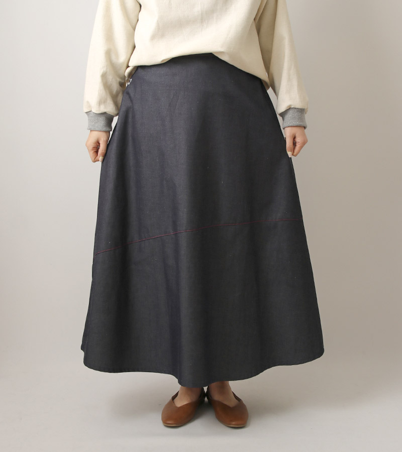 実物大型紙【No.320】斜め切り替えのスカート(SML・2L) [M便 1/2]の