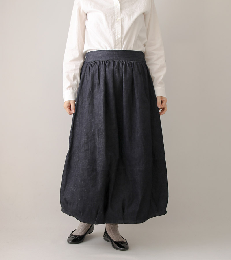 寸法図【NO.326】裾タックのバルーンスカート