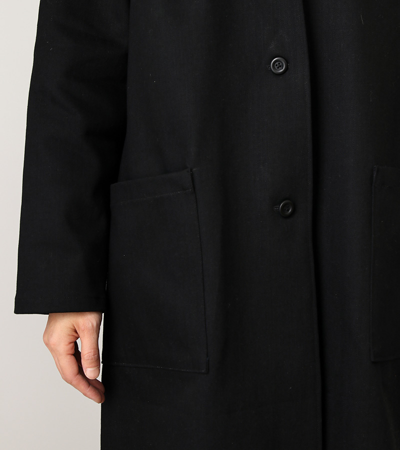 寸法図【NO.650】幅広スタンドカラーのコート