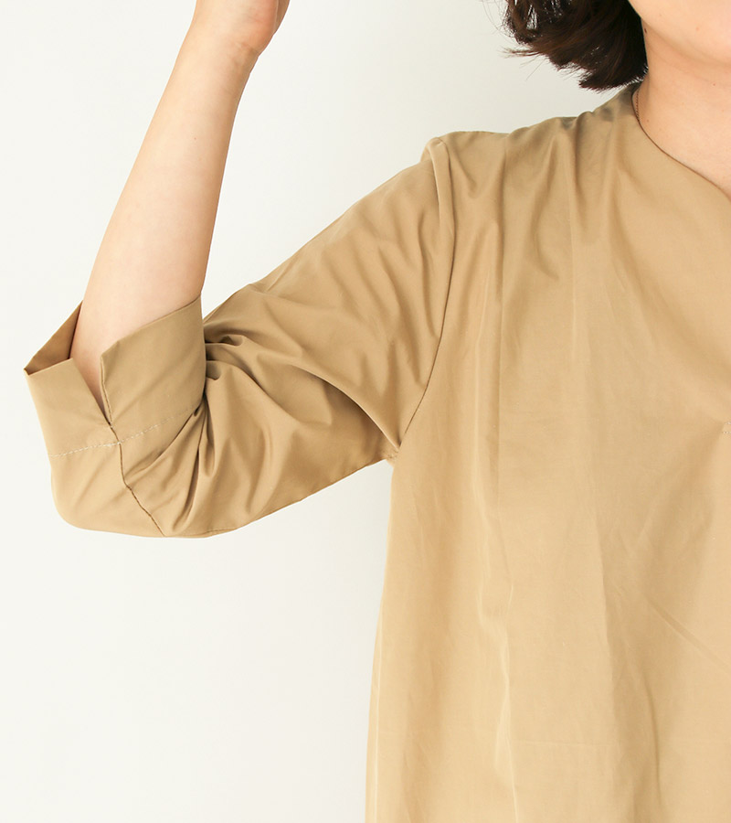 実物大型紙【NO.77】変わり衿のワンピース