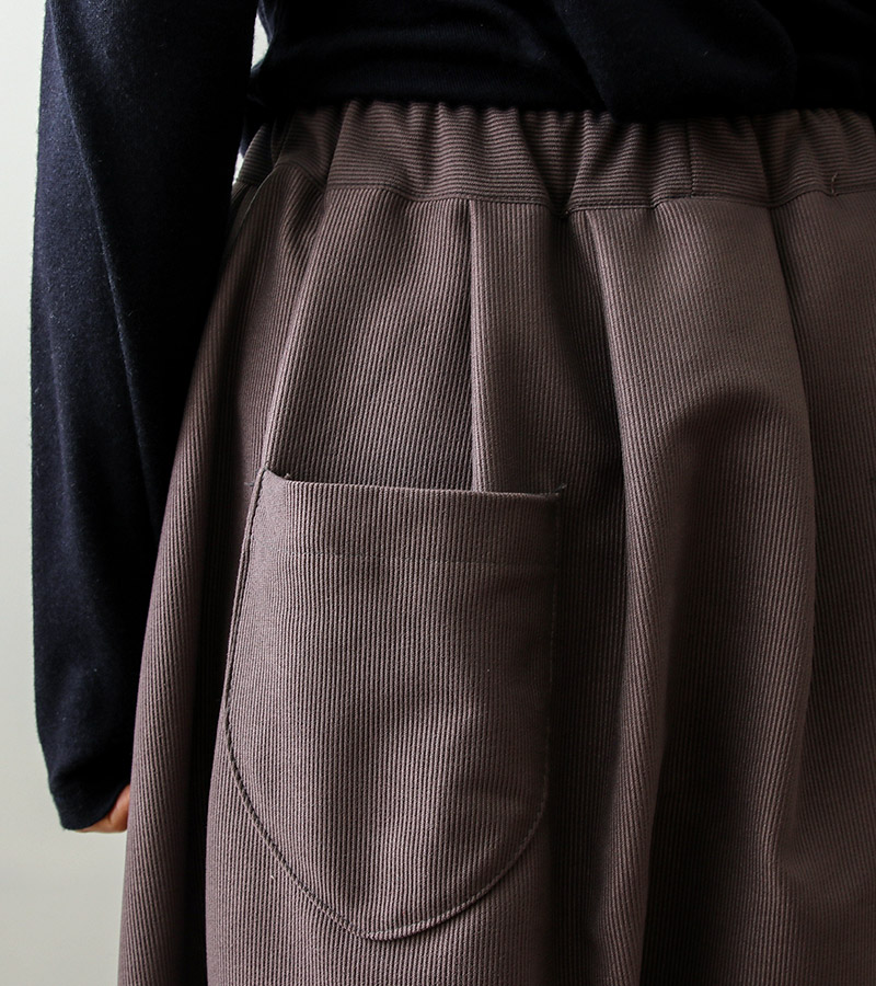 寸法図【NO.335】バルーンシルエットのパンツ風スカート