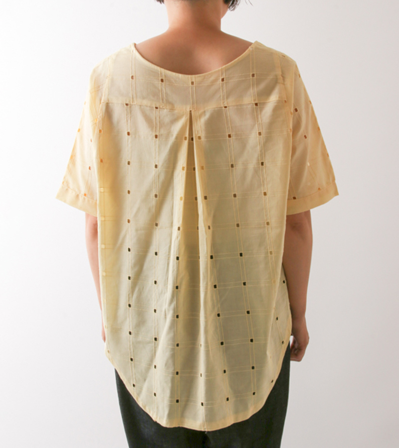サンプル販売】変わり切り替えフレンチスリーブのブラウス SAMPLE 3257