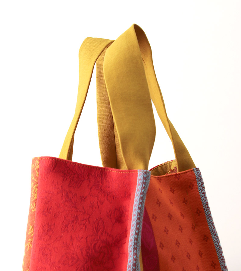 寸法図【NO.3117】手紐はさみ込みタックのトートバッグ [M便 0/1]の