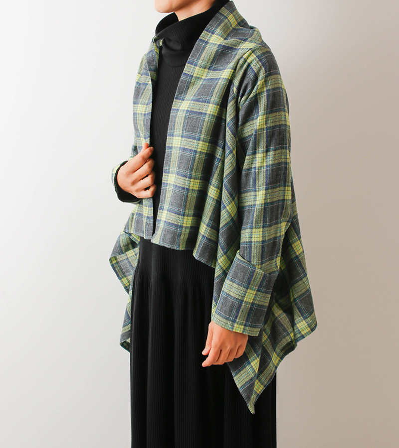 PD]＜尾州＞ウールガーゼのタータンチェック Greta [M便 1/2]の通販