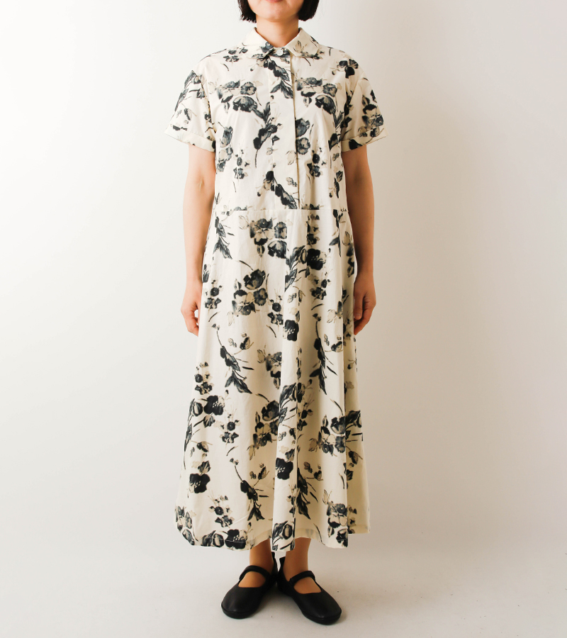 サンプル販売】比翼あきの切替フレアーワンピース SAMPLE 3266 [M便 NG