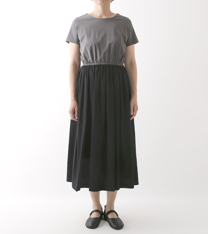 実物大型紙【No.6207】ウエストゴムのドッキングワンピース（ニット用