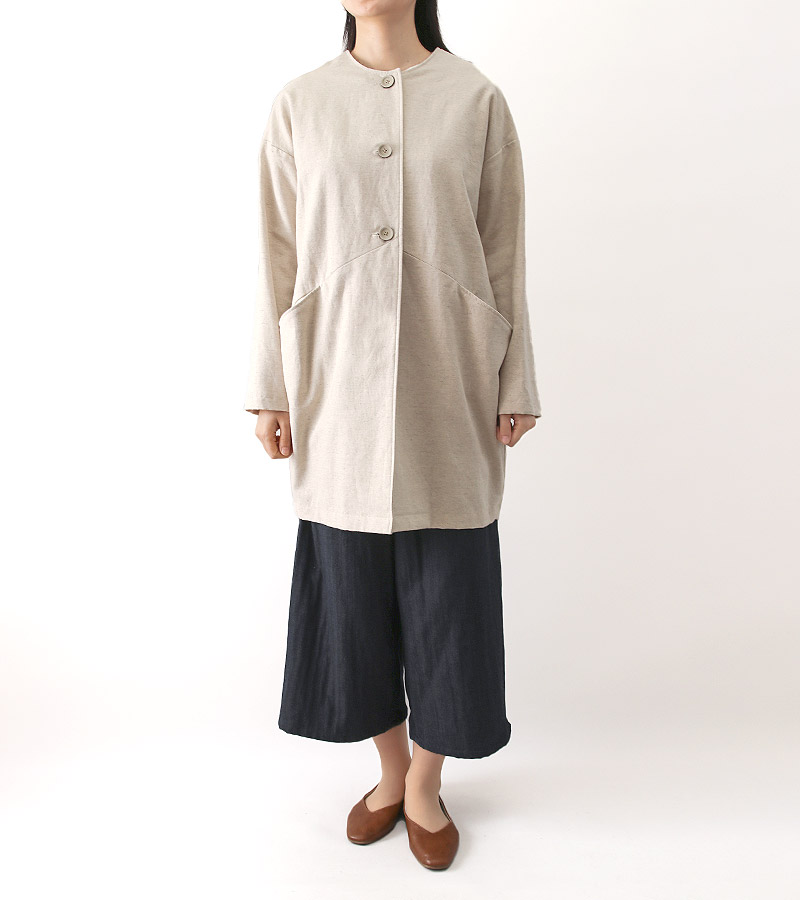 ヴィンテージソフト加工＞コットンandリネンの変わり織りファブリック