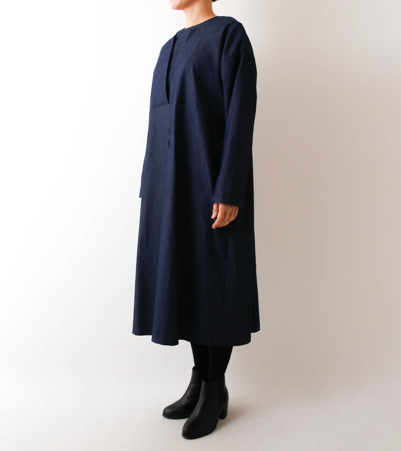 ヴィンテージソフト加工＞インディゴ染めコードレーン Nicole [M便 1/4