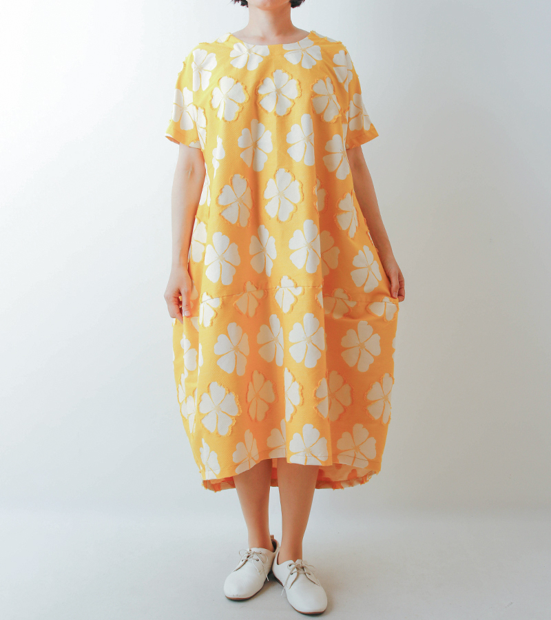 made in 播州＞ダブルクロスのコットン・カットジャガード Eulalie [M