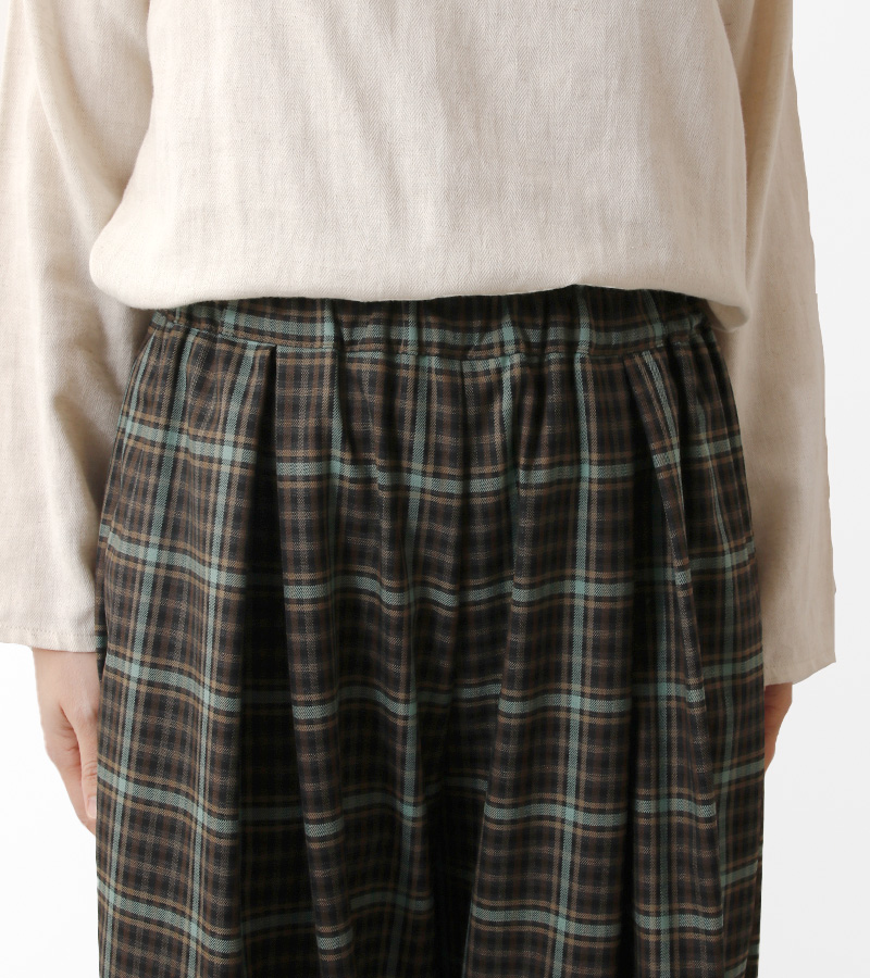 made in 尾州＞クラシックチェックのデザインストレッチクロス Adele