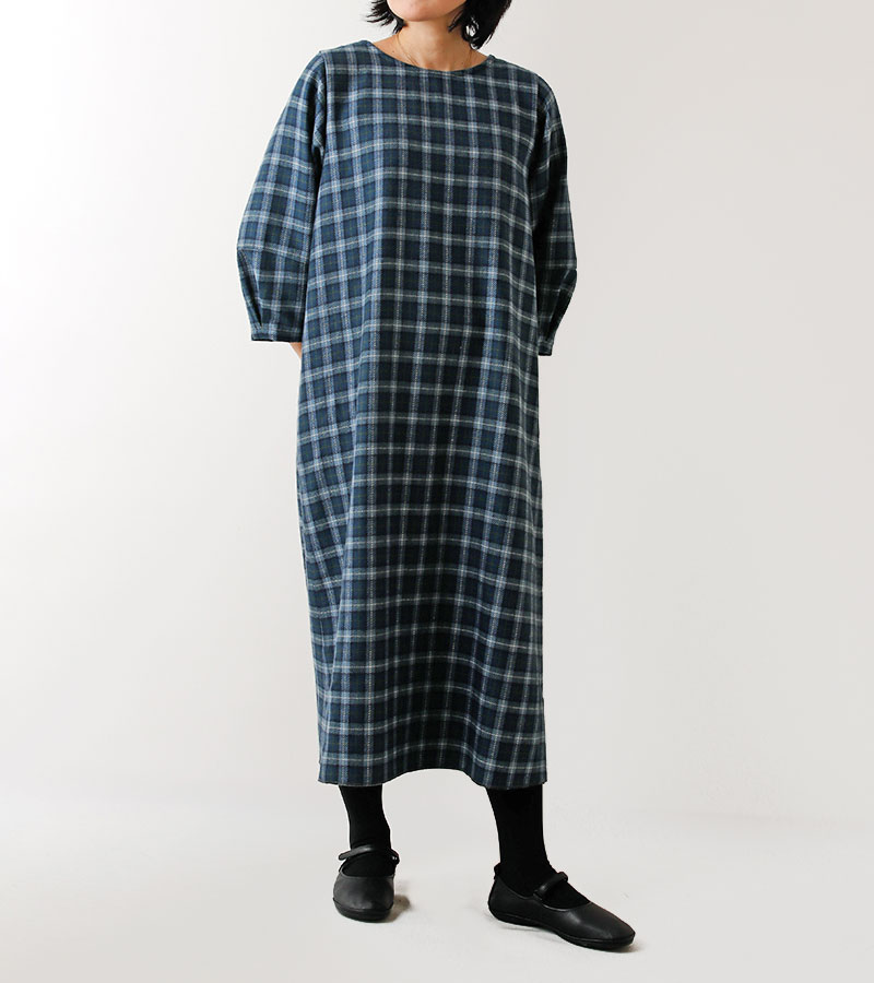 made in 尾州＞ウール混の柔らか軽やかツイードチェック Pascale [M便