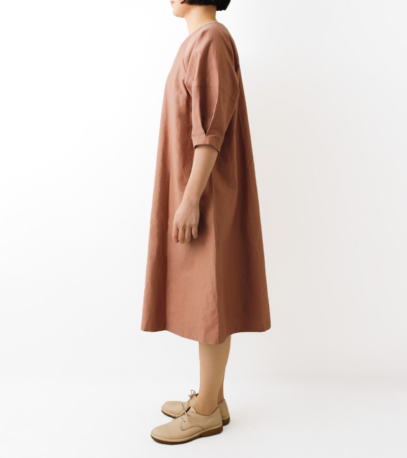 実物大型紙【No.6014】バルーンスリーブのラグランワンピース