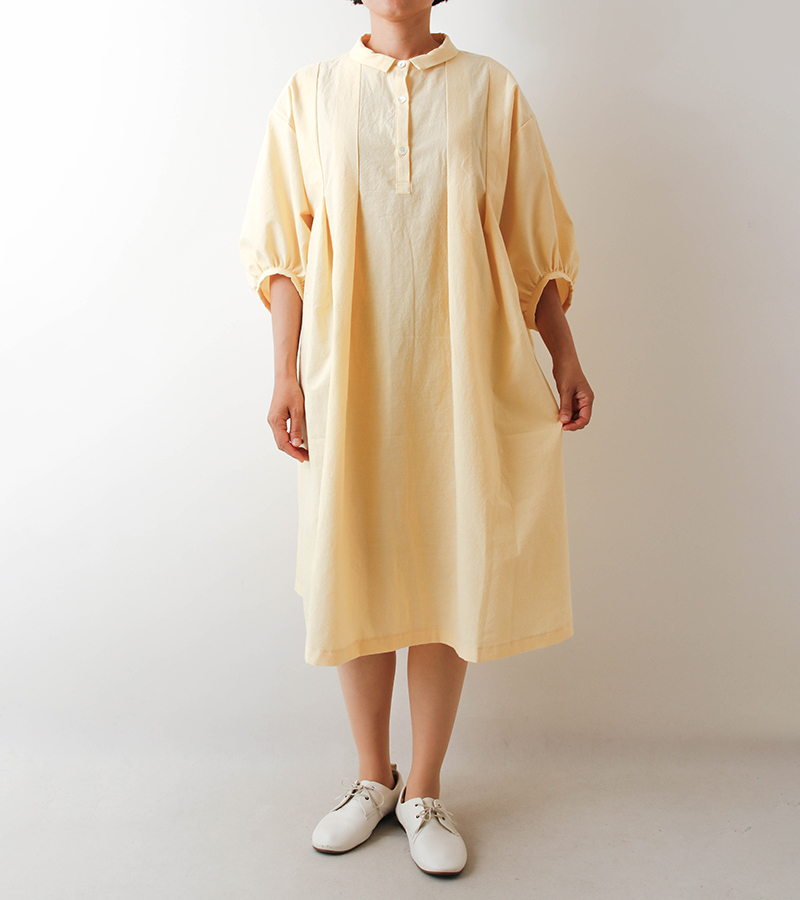 クラフト・布製品 hanane 播州織・ヴィンテージソフト加工＞ハニーイエローのナチュラルコットン