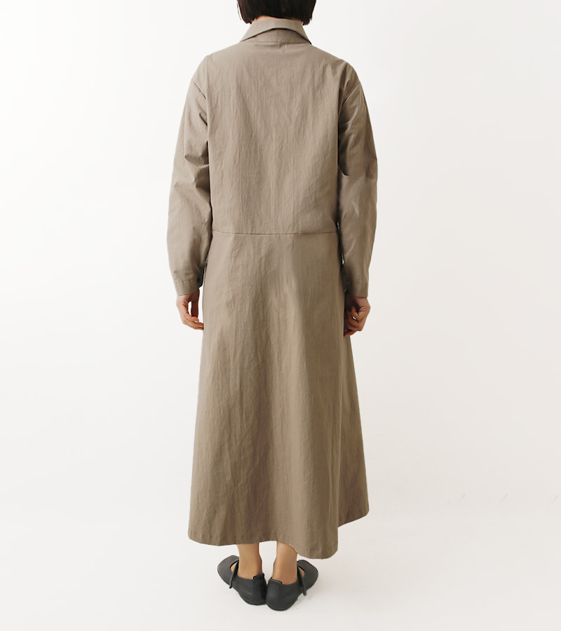 実物大型紙【No.6017】比翼あきの切替フレアーワンピース(SML・2L) [M