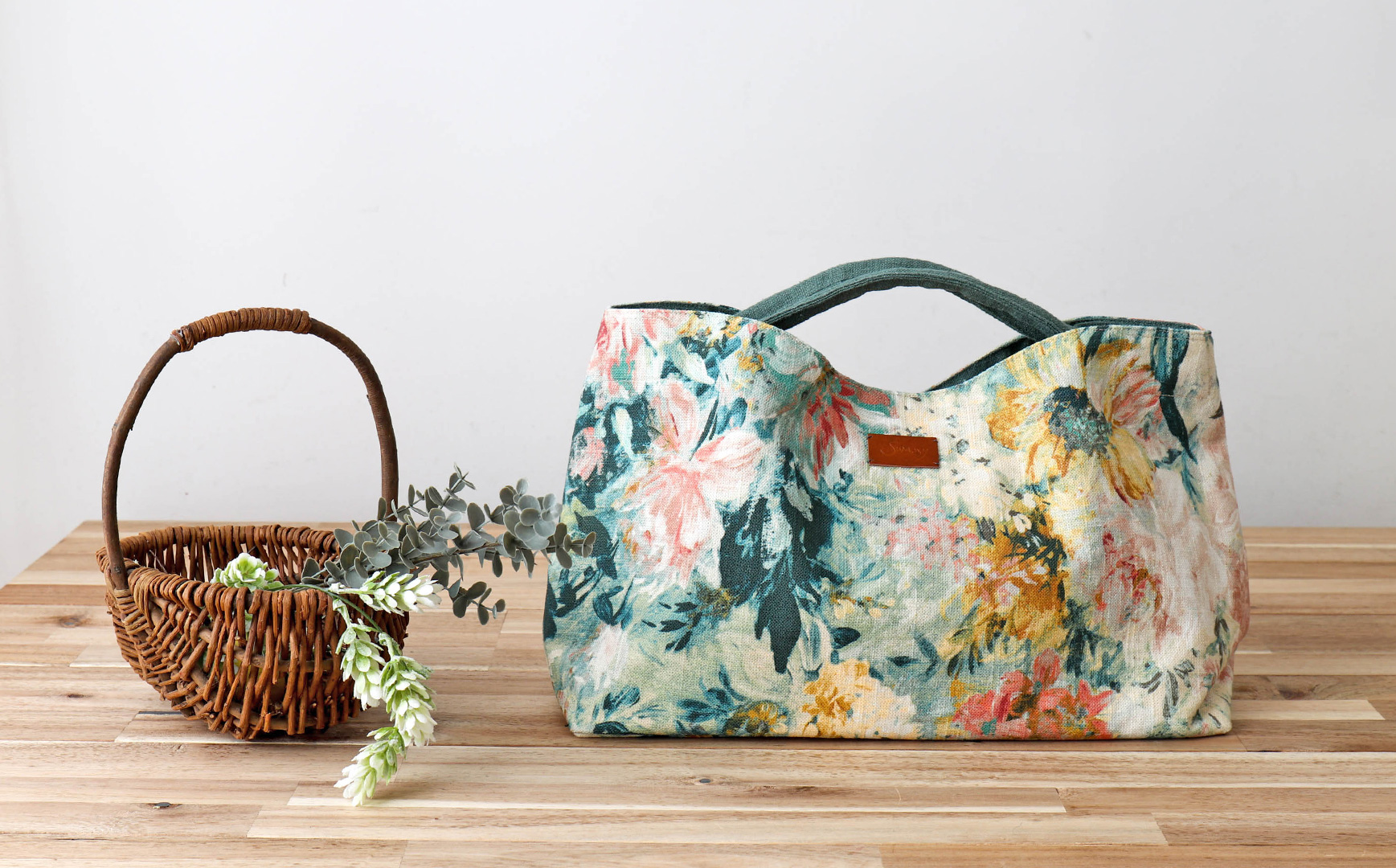 Philippa Softlinen Apricot 変わり持ち手のトートバッグキット M便ng の通販 Swany Online Shop リネンや生地の通販 鎌倉スワニー