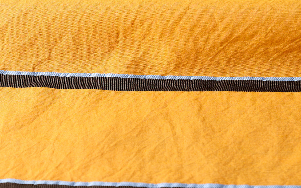 イタリア製 シルク混のナチュラルワッシャー カラーボーダー Johana M便 1 4 の通販 Swany Online Shop リネンや生地の通販 鎌倉スワニー